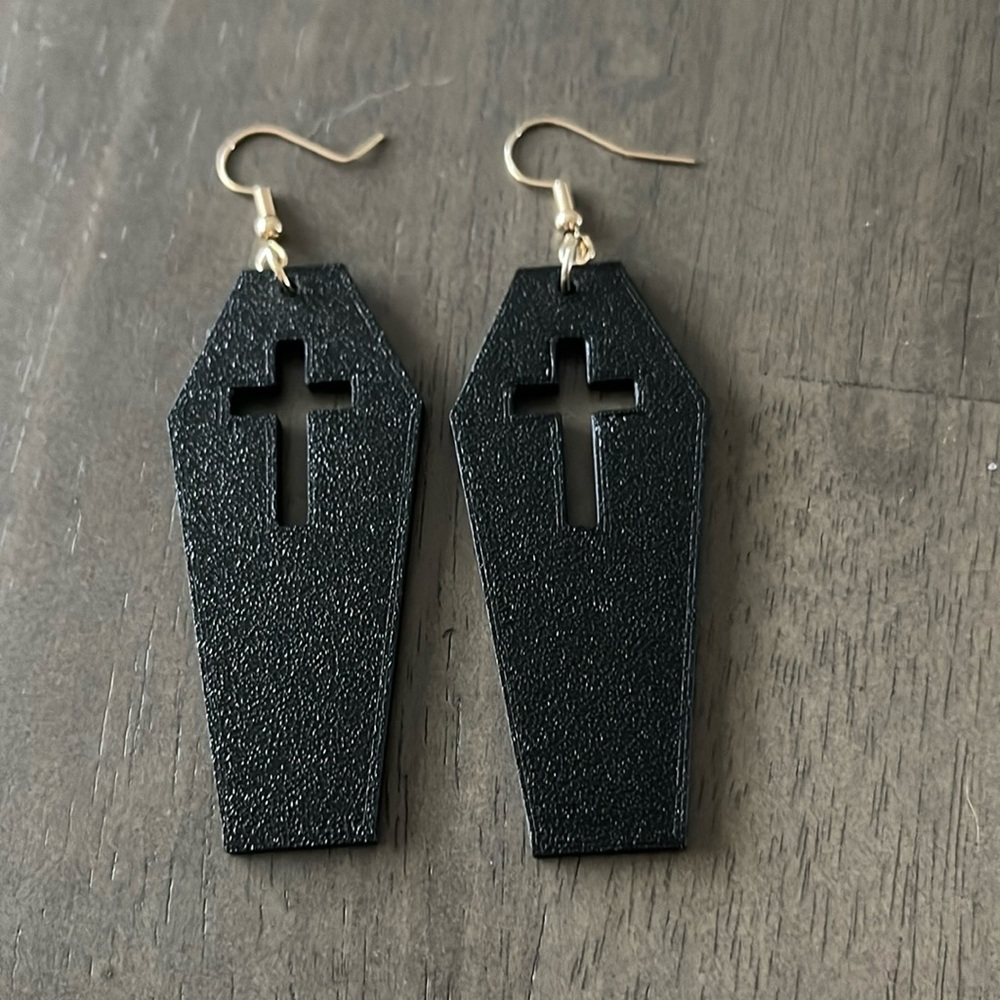 Coffin earrings